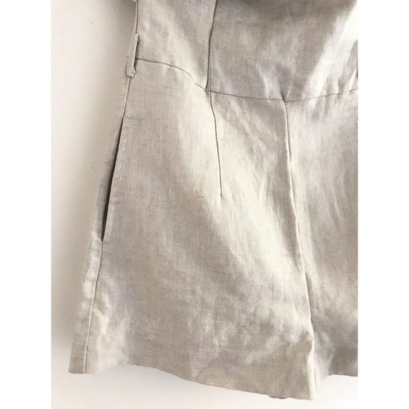 Tart Collections | Linen Jumper Womens Size M Beige Strapless Romper - Picture 9 of 10